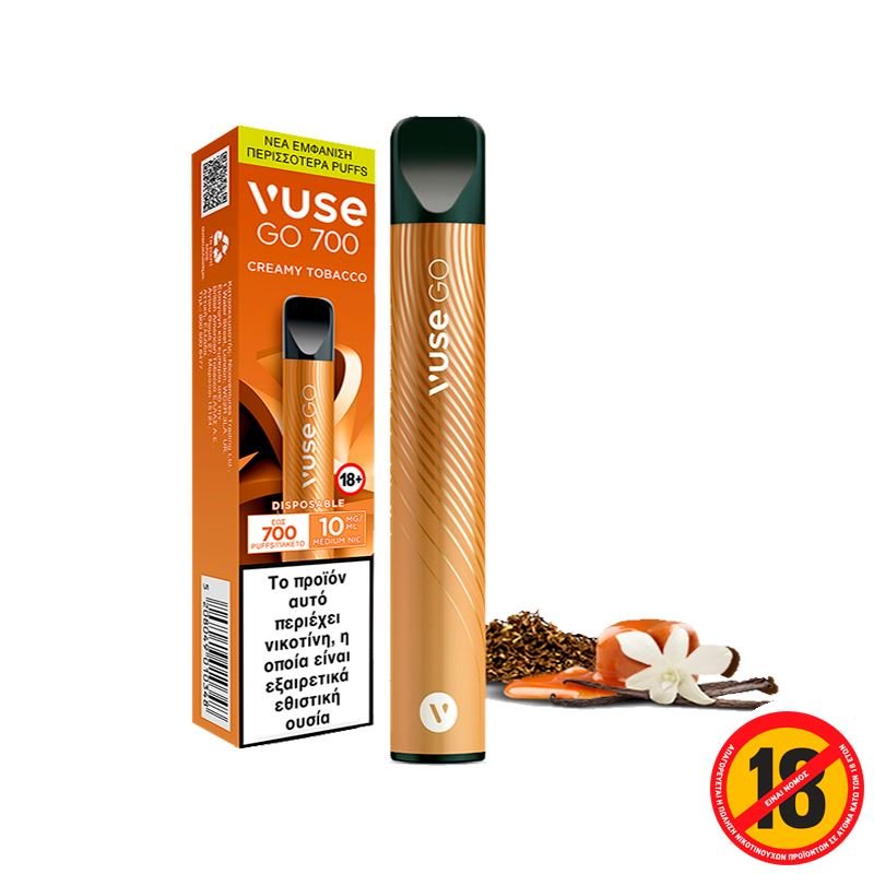 Disposable Vape Vuse Go 700 - Creamy Tobacco Disposable Vape Vuse Go 700 - Creamy Tobacco