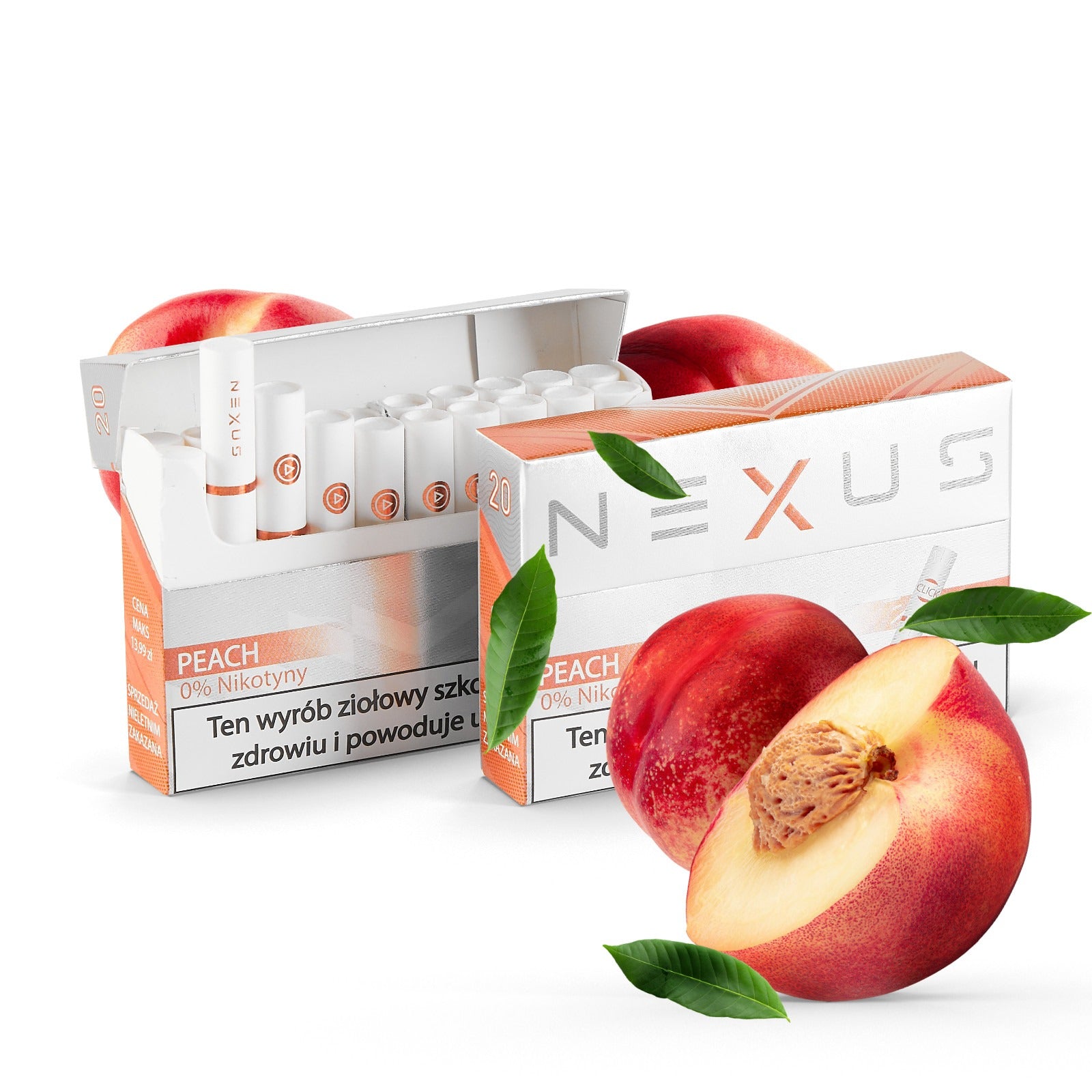 Copy of New 2024 Nexus Cool 0% Nicotine Click Peach Sticks